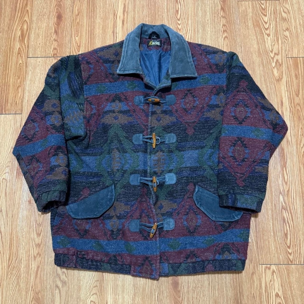 Mariel Women's Coat Size 14 Aztec Western Jacket Cowboy Toggle Closure Heavy